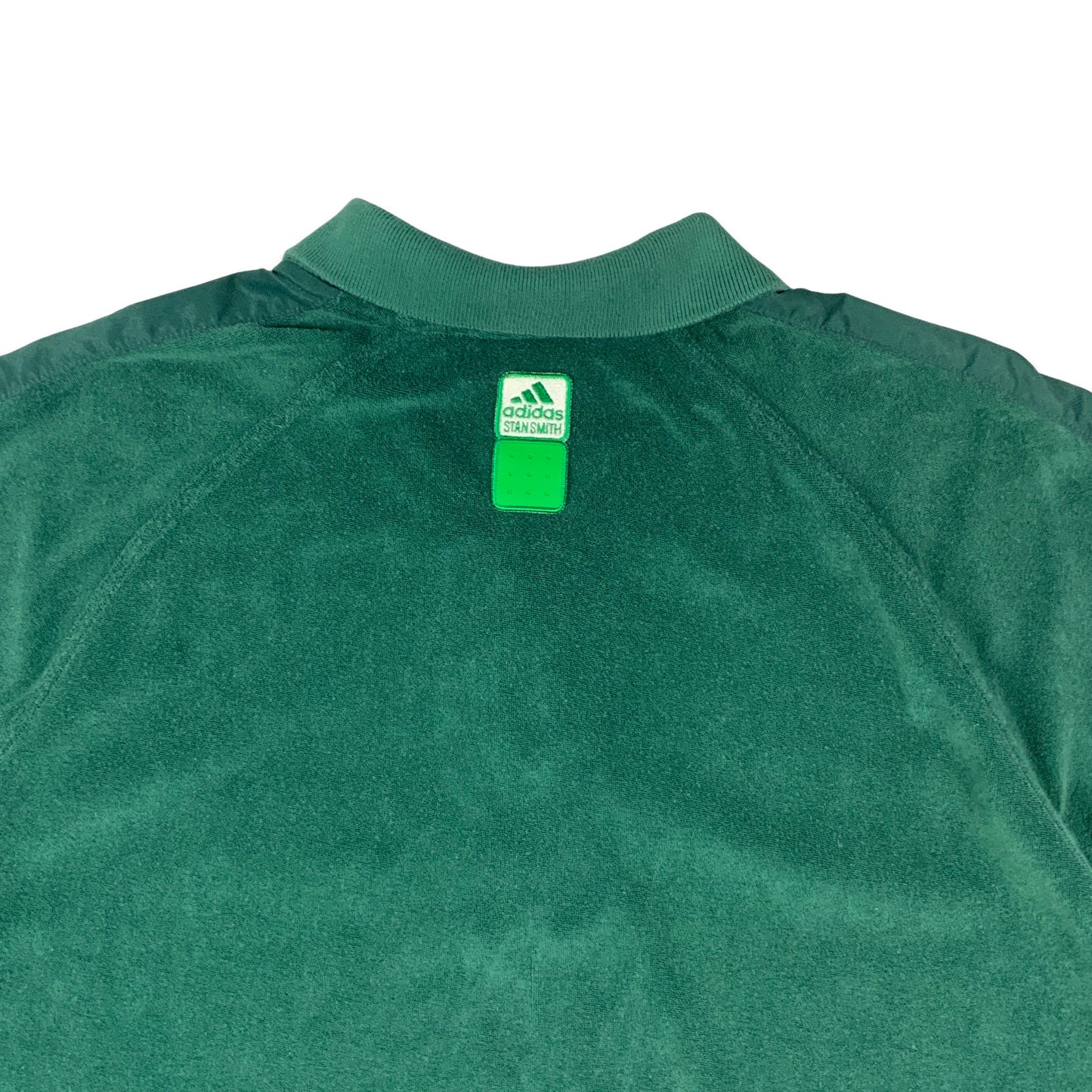 Vintage Adidas Green Terry Cotton Polo Shirt M L