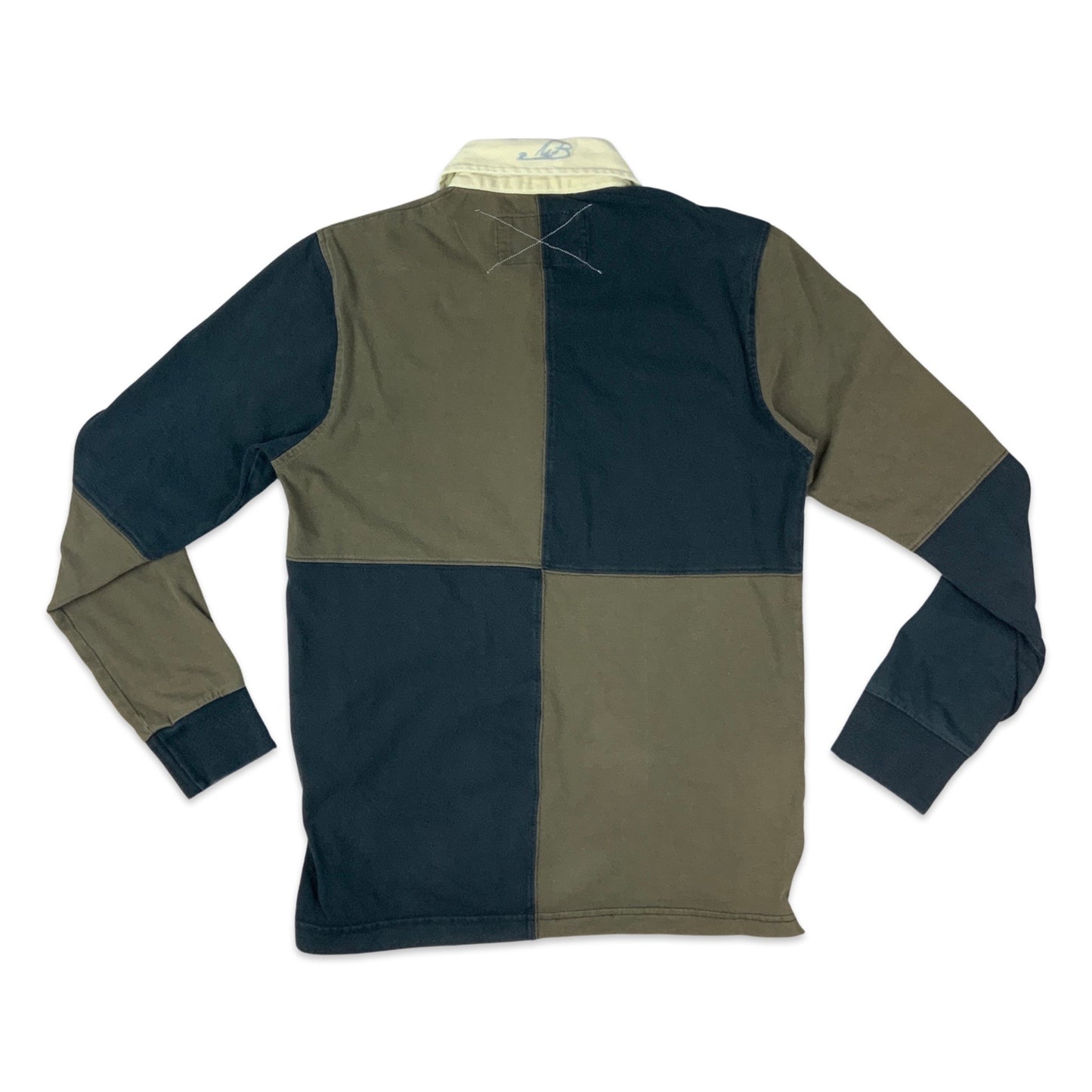 Vintage Adidas Navy & Khaki Rugby Shirt XS S