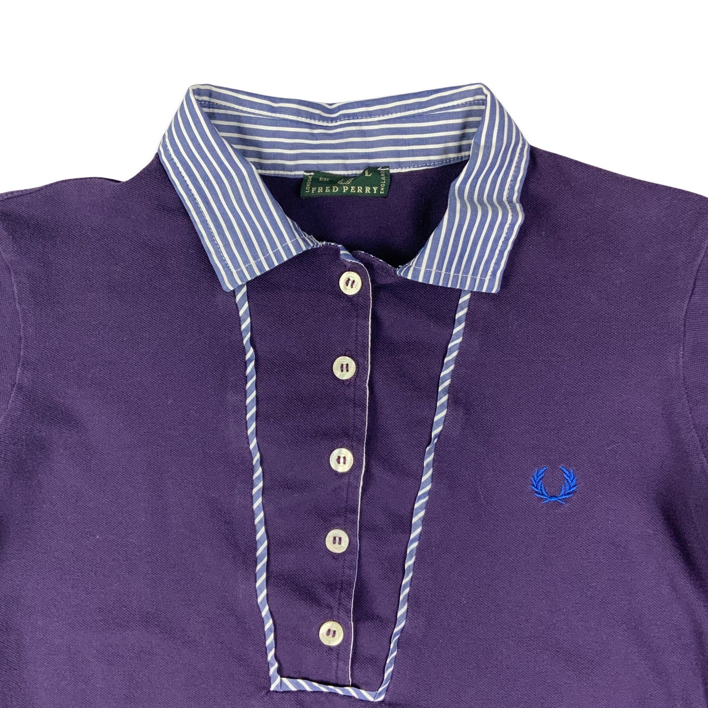 Vintage Purple Fred Perry Button Up Shirt 6 8