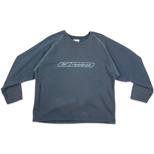 Vintage 90s Reebok Blue Sweatshirt L XL