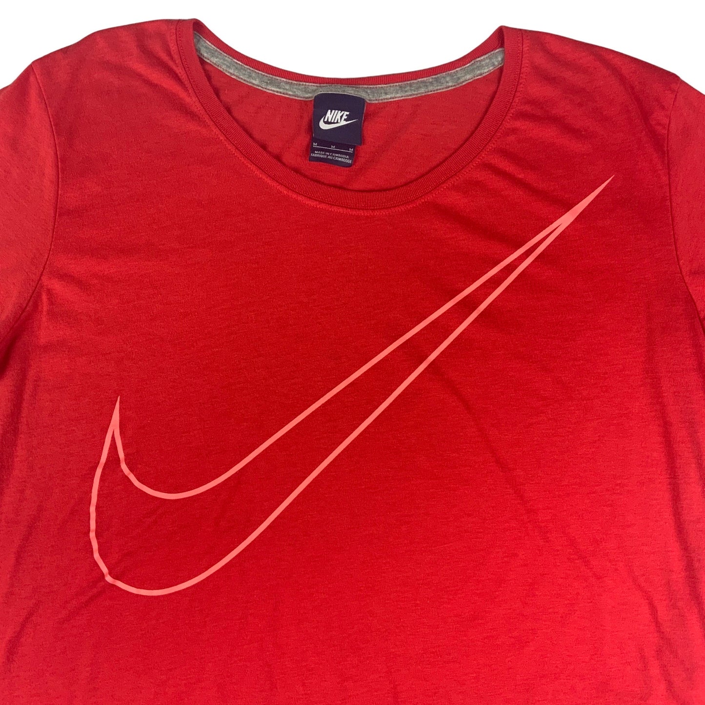 Vintage Y2K Nike Orange Cropped Tee T-Shirt 14 16