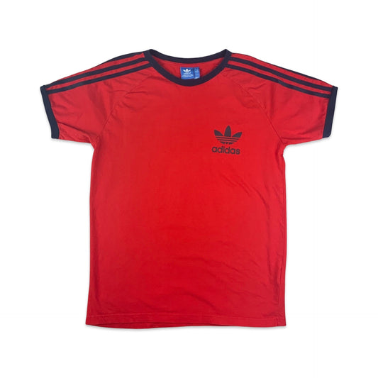 Vintage Adidas Red & Navy Ringer Tee T-Shirt S M