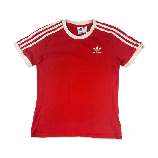 Vintage Adidas Red & White Ringer Tee T-Shirt 6 8