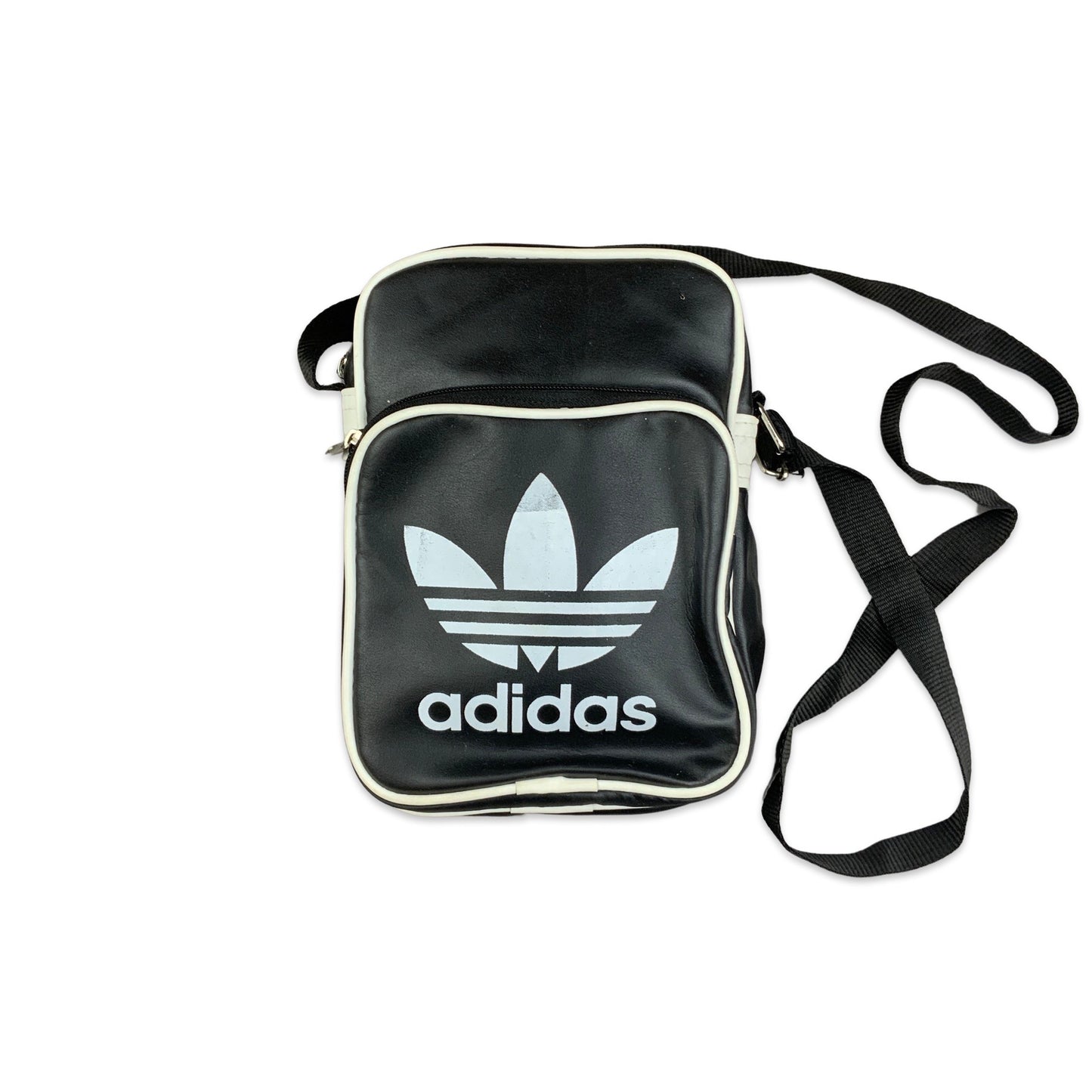00s Adidas Black and White Sports Crossbody Bag