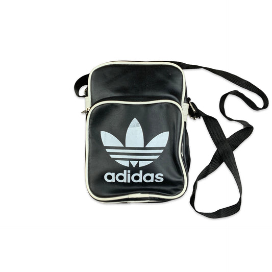 00s Adidas Black and White Sports Crossbody Bag