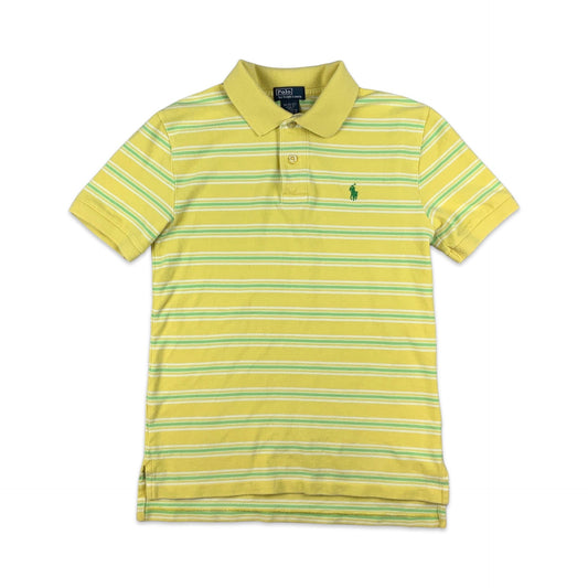 Vintage Ralph Lauren Yellow & Green Stripe Polo Shirt 4 6