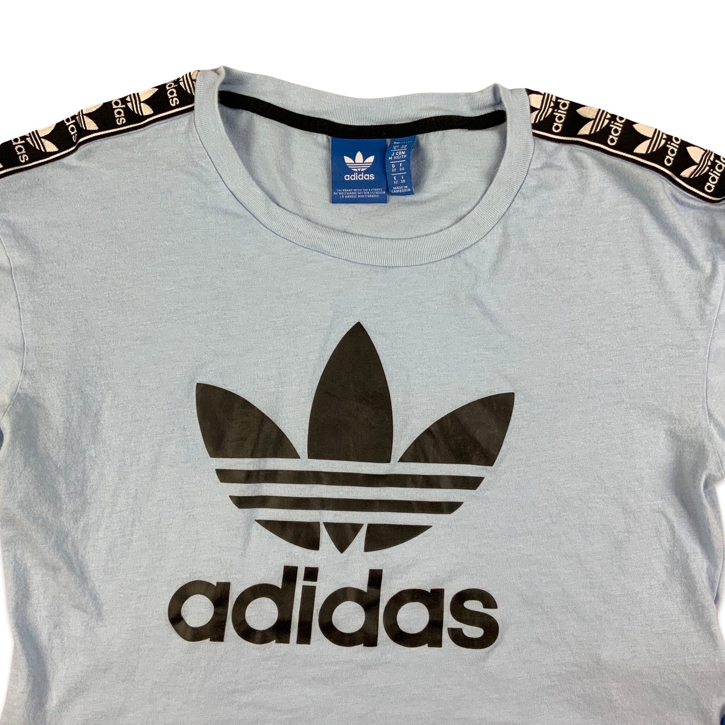 Adidas Baby Blue Cropped Tee T-Shirt 6 8