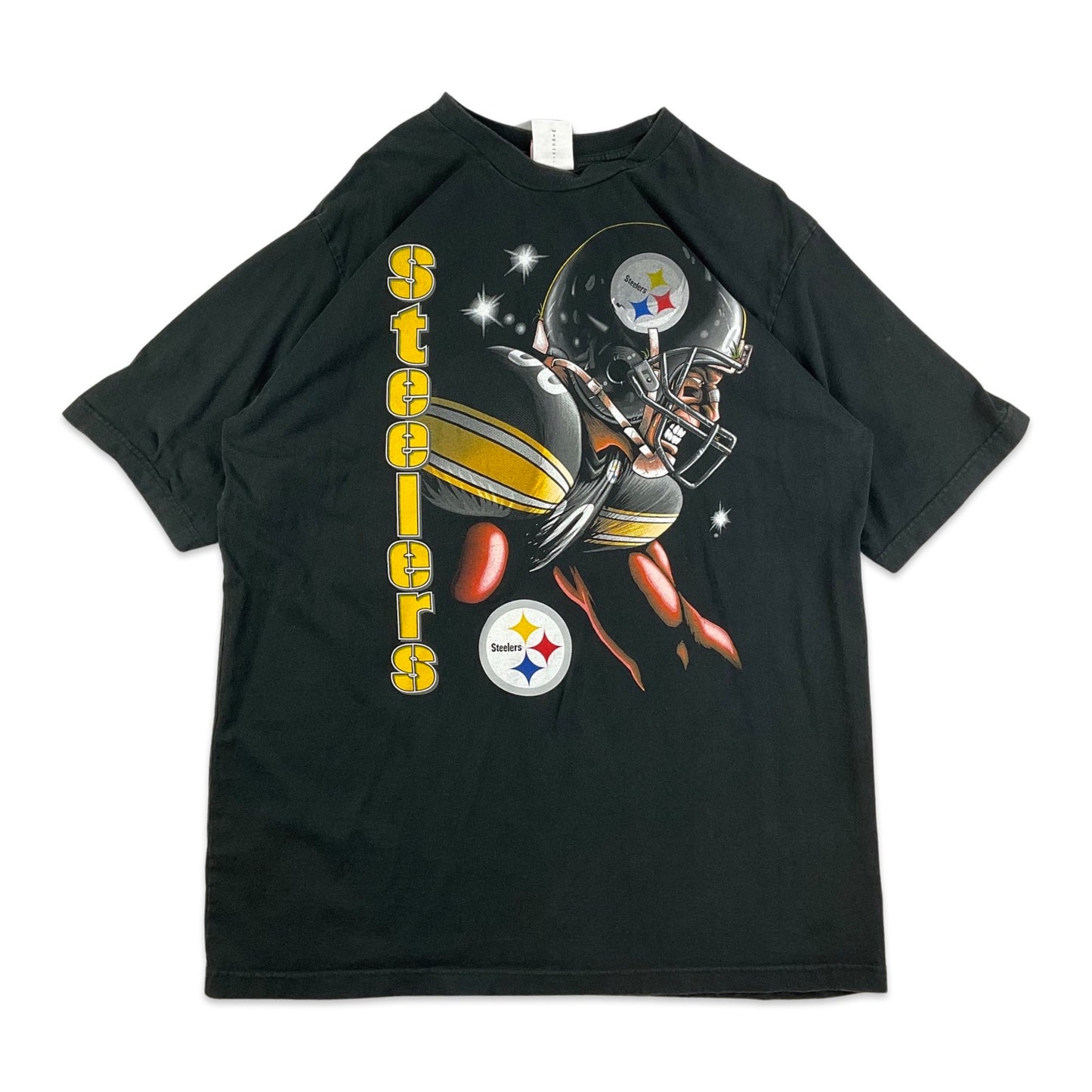 Vintage Black Pittsburgh Steelers Graphic Tee L XL