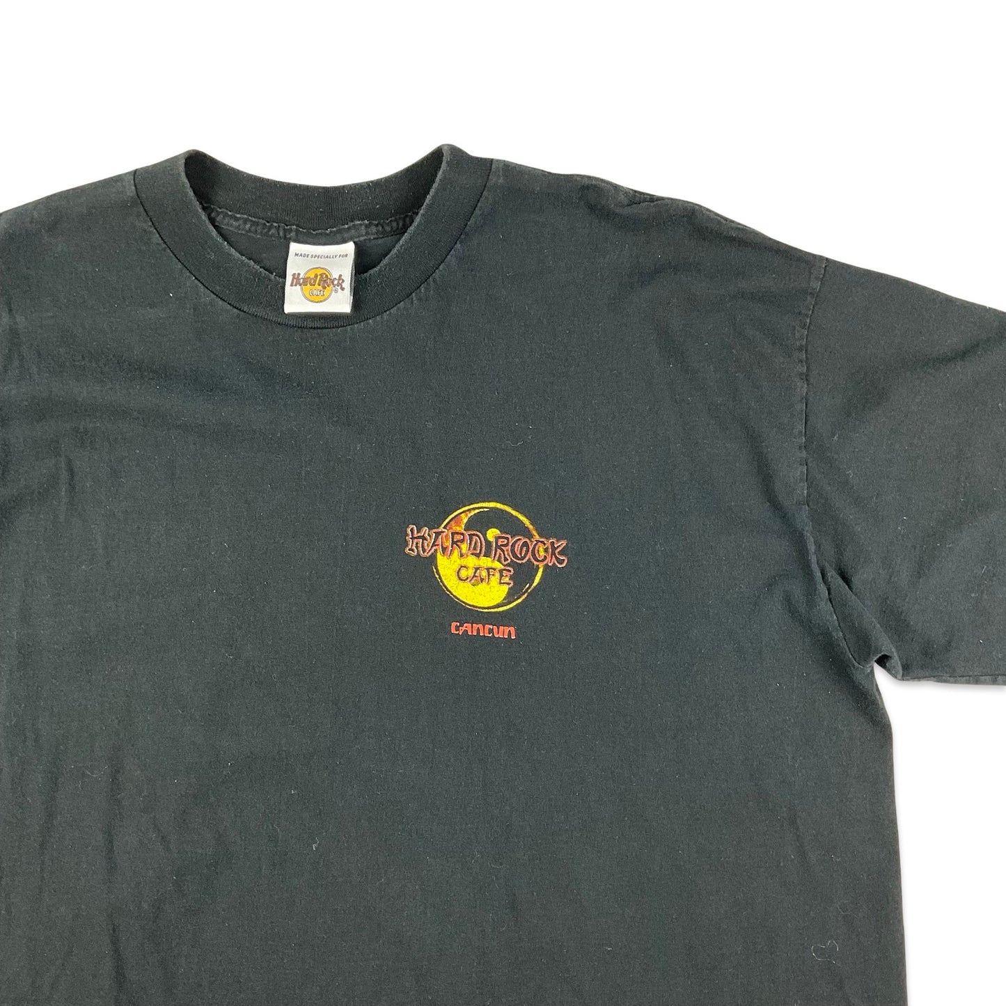 Vintage Hard Rock Café Cancun Black Graphic Tee T-Shirt L XL