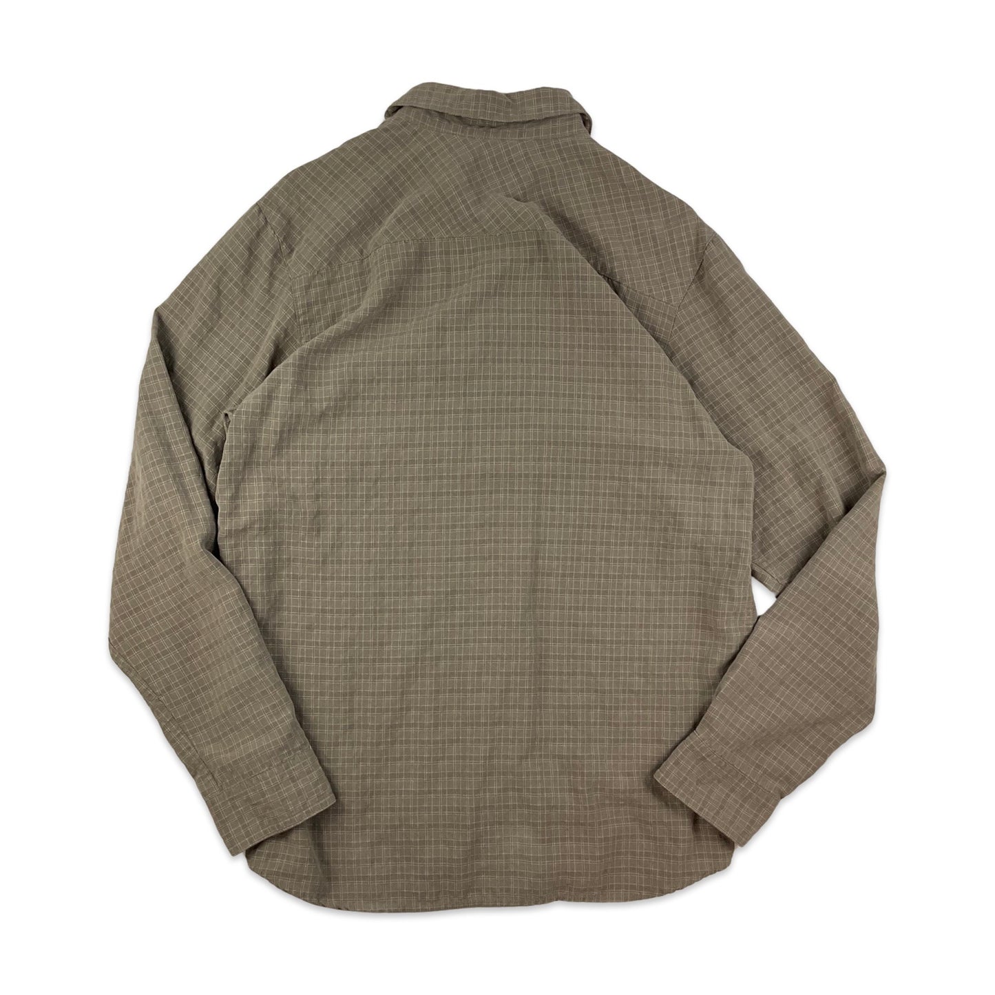 Columbia Brown Check Tech Shirt S M