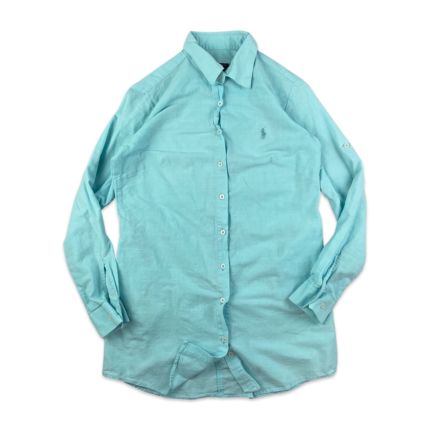 Ralph Lauren Light Blue Linen Shirt 10 12