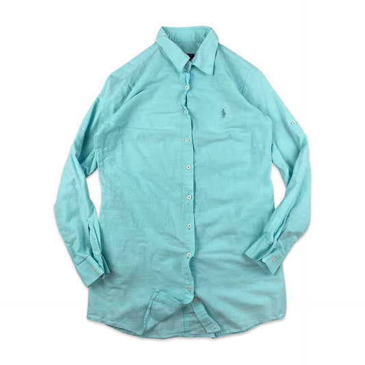 Ralph Lauren Light Blue Linen Shirt 10 12