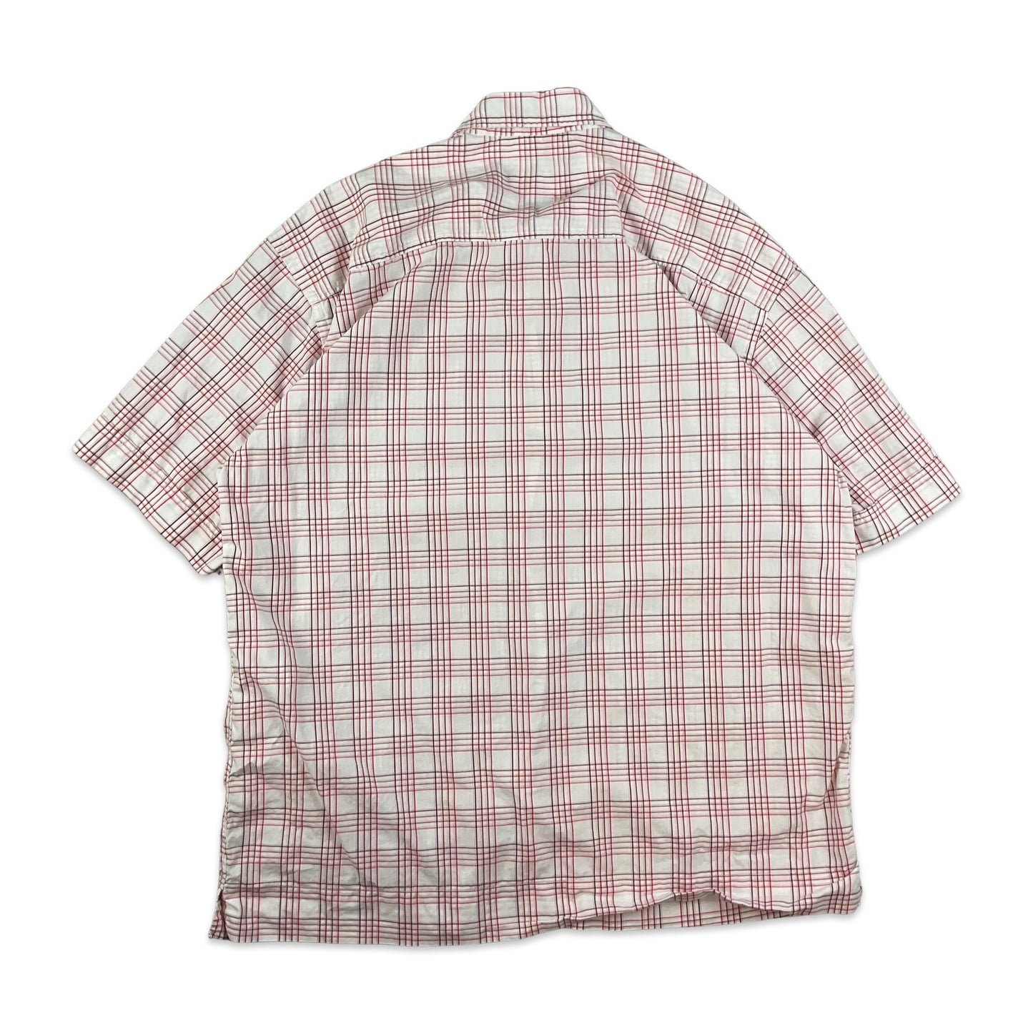 Vintage Camel Active White & Red Check Shirt M L