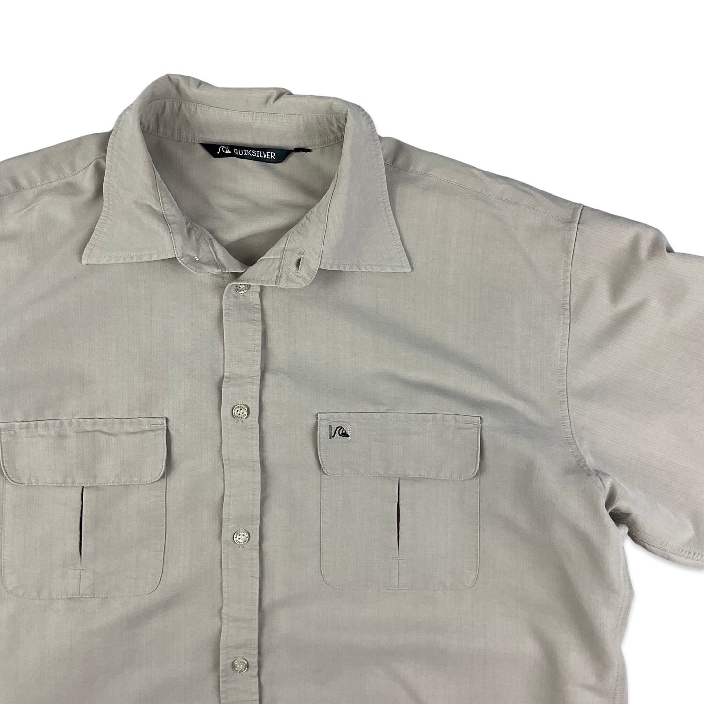 QuikSilver Beige Tech Shirt L XL