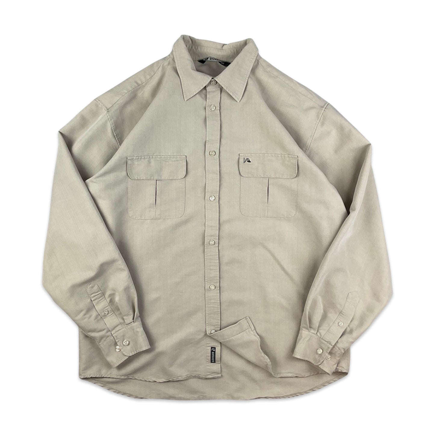 QuikSilver Beige Tech Shirt L XL