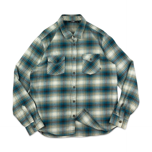 Vans Blue Black & Yellow Plaid Flannel Shirt M L