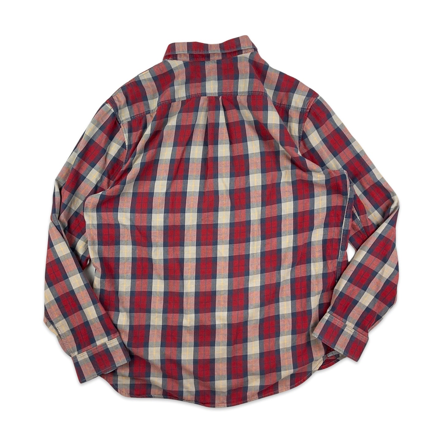 Vans Red Grey & Blue Plaid Flannel Shirt M L