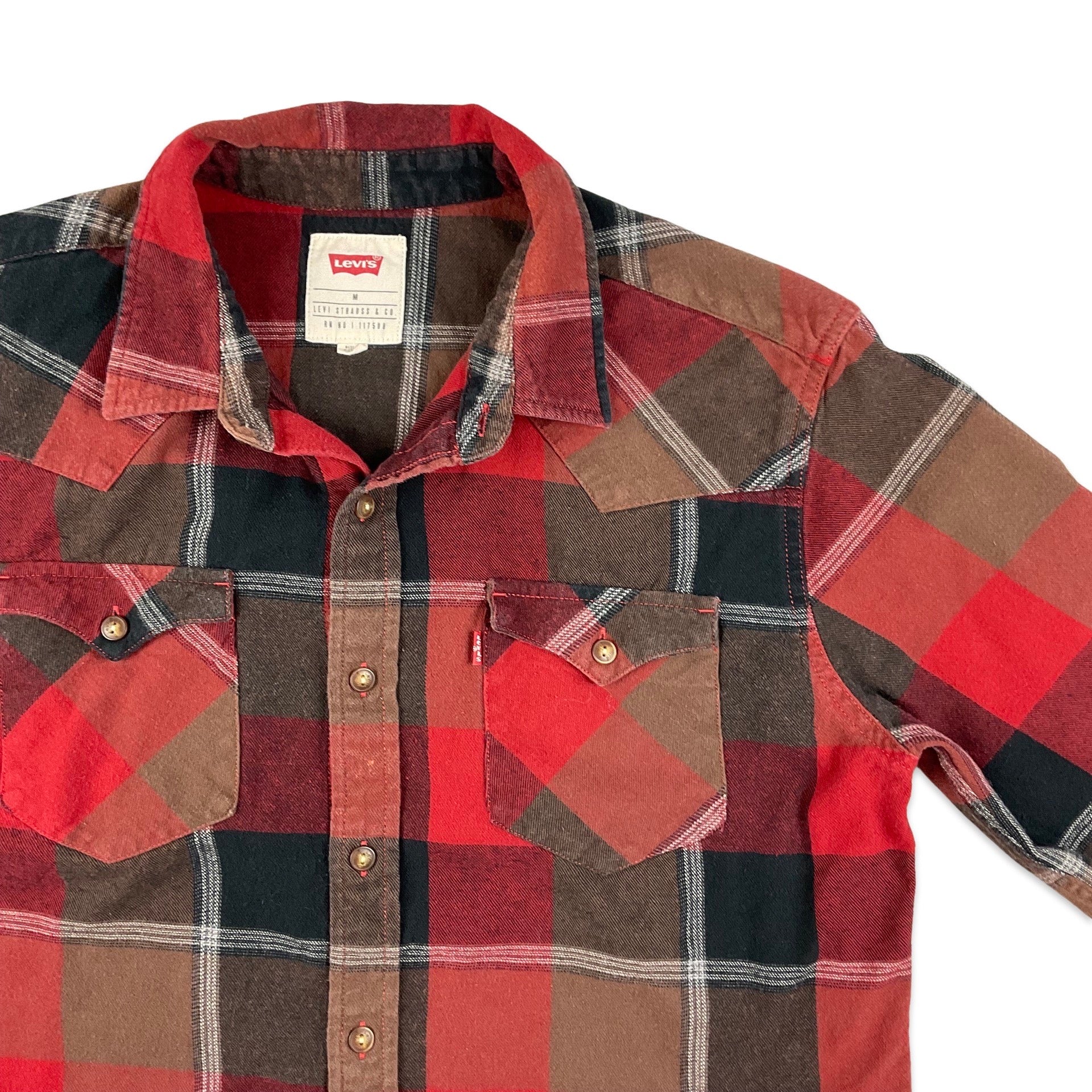 Levi's red flannel shirt best sale