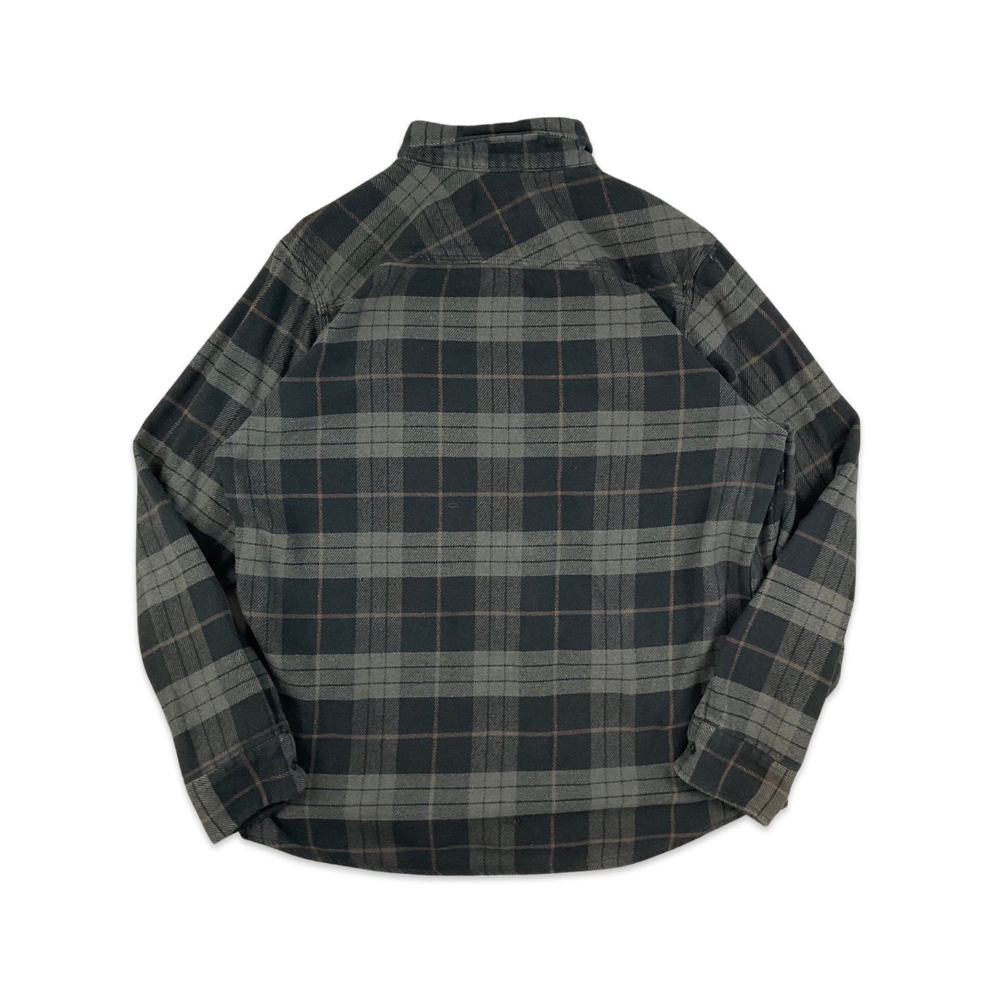 Brixton Black & Grey Plaid Flannel Shirt M L