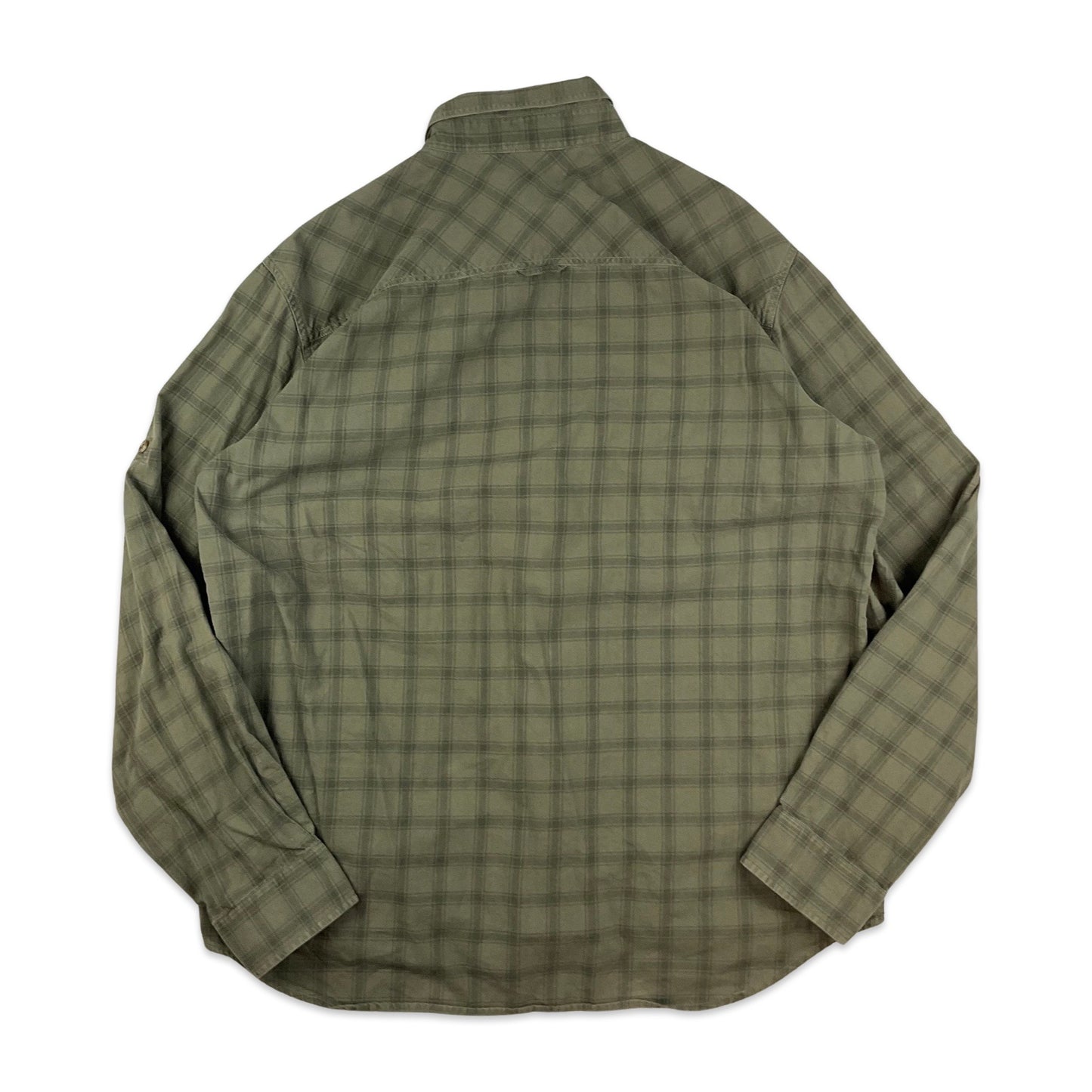 Fjallraven Green Checked Tech Shirt L XL