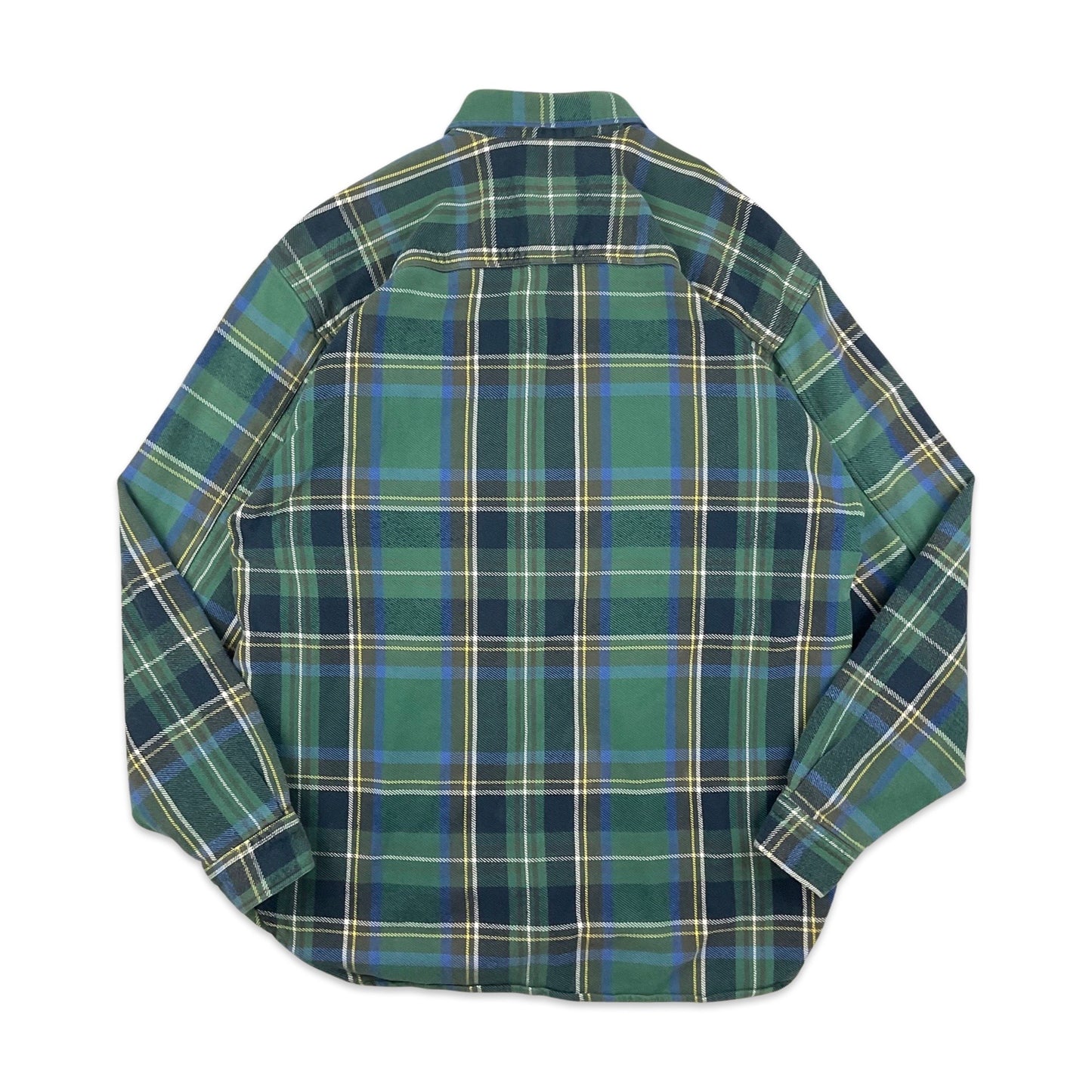 Vintage Fjallraven Blue & Green Plaid Flannel Shirt L XL