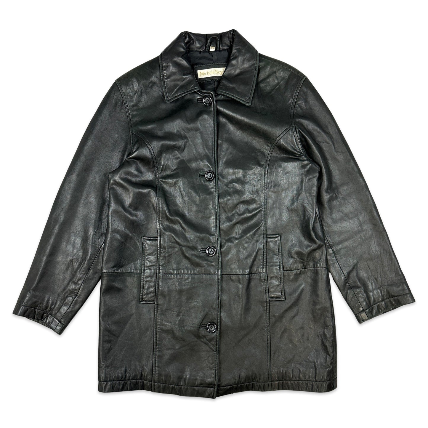 Vintage Black Leather Jacket 14