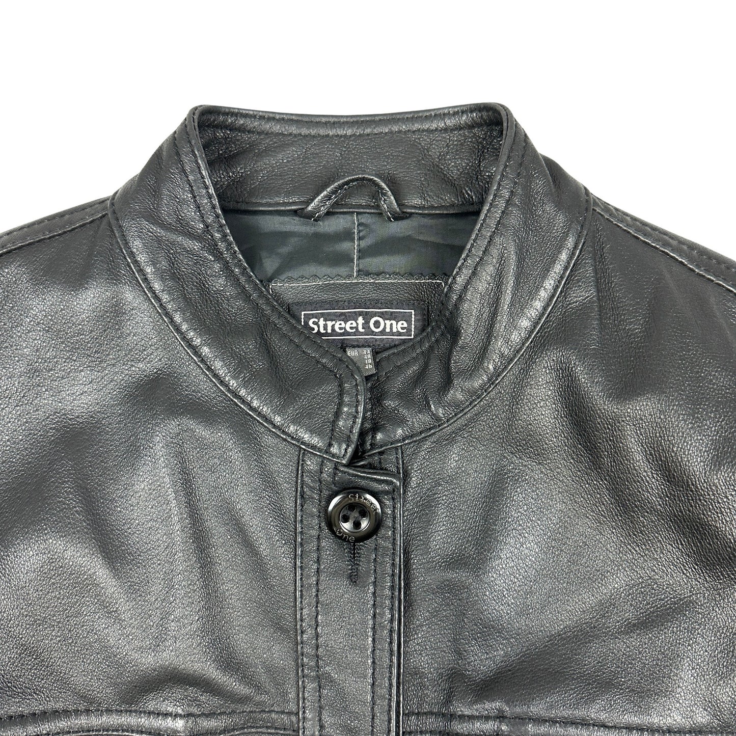 Vintage Y2K Ladies Black Leather Jacket 16