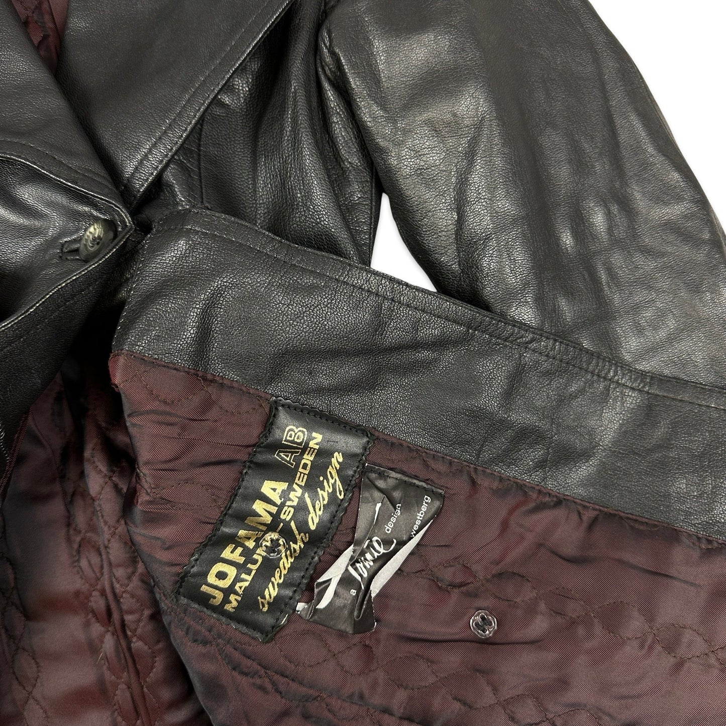 90s Vintage Ladies Black Leather Trench Coat 8