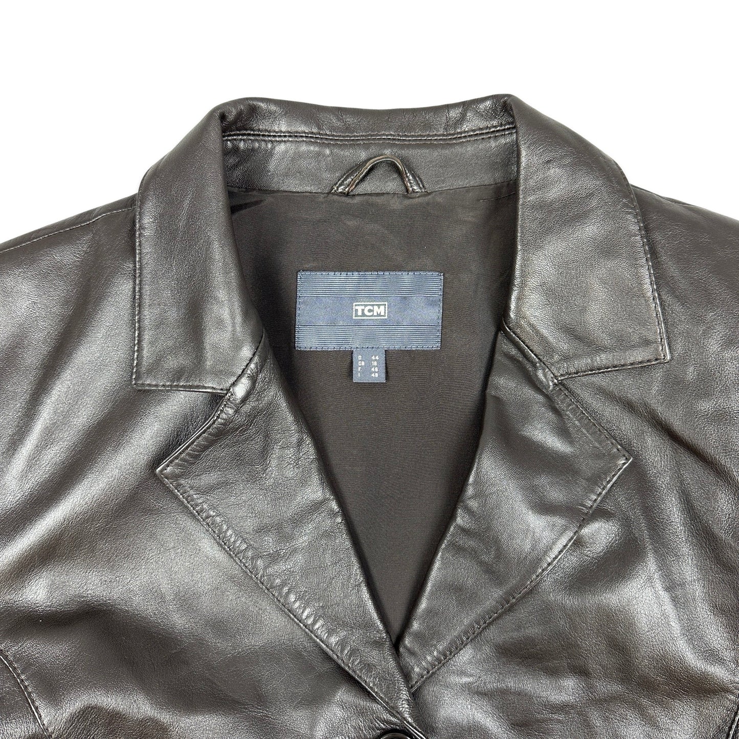 Vintage Y2K Brown Leather Coat 16