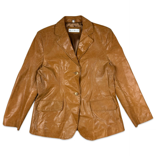 Y2K Tan Ladies Leather Jacket 14