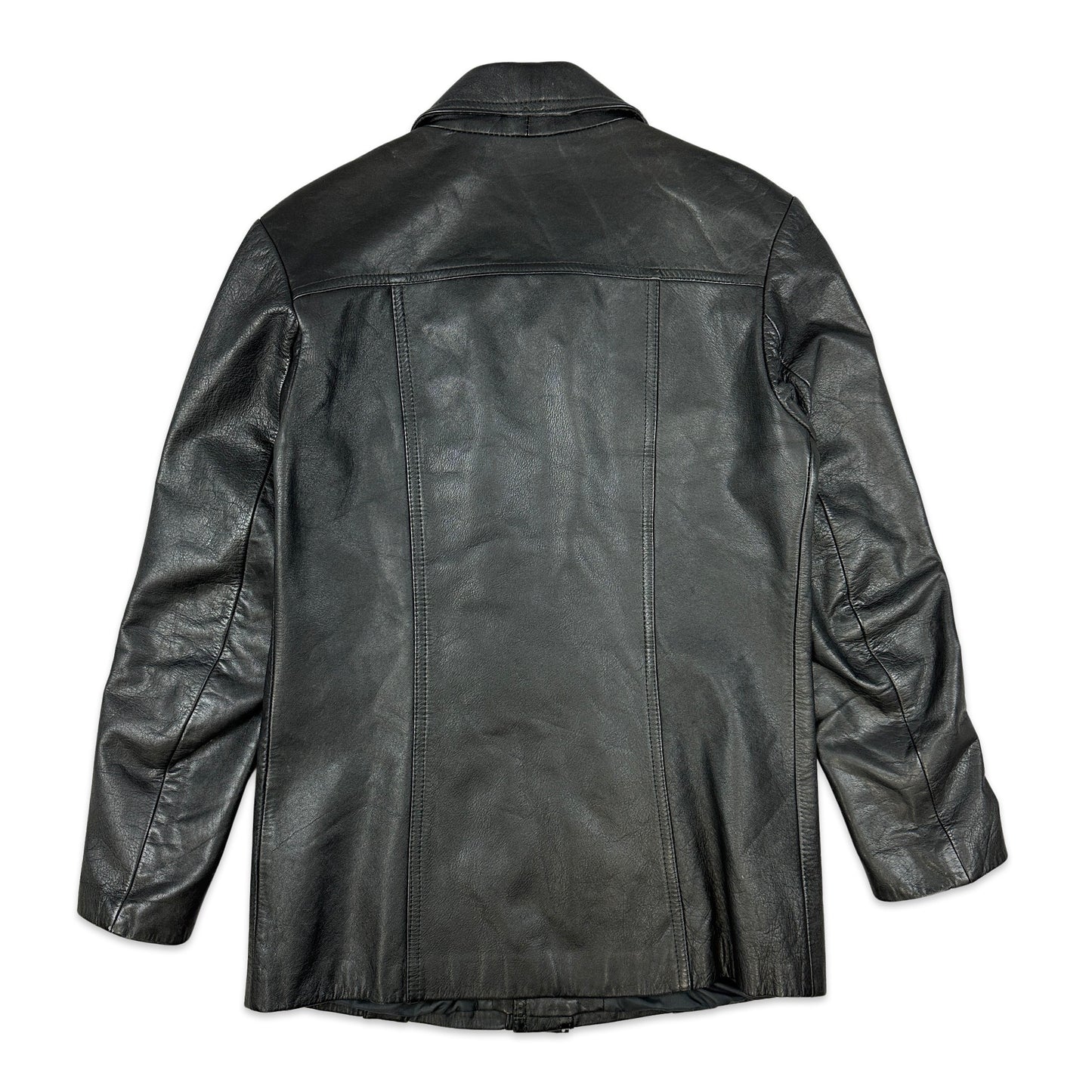 Vintage Black Leather Jacket S