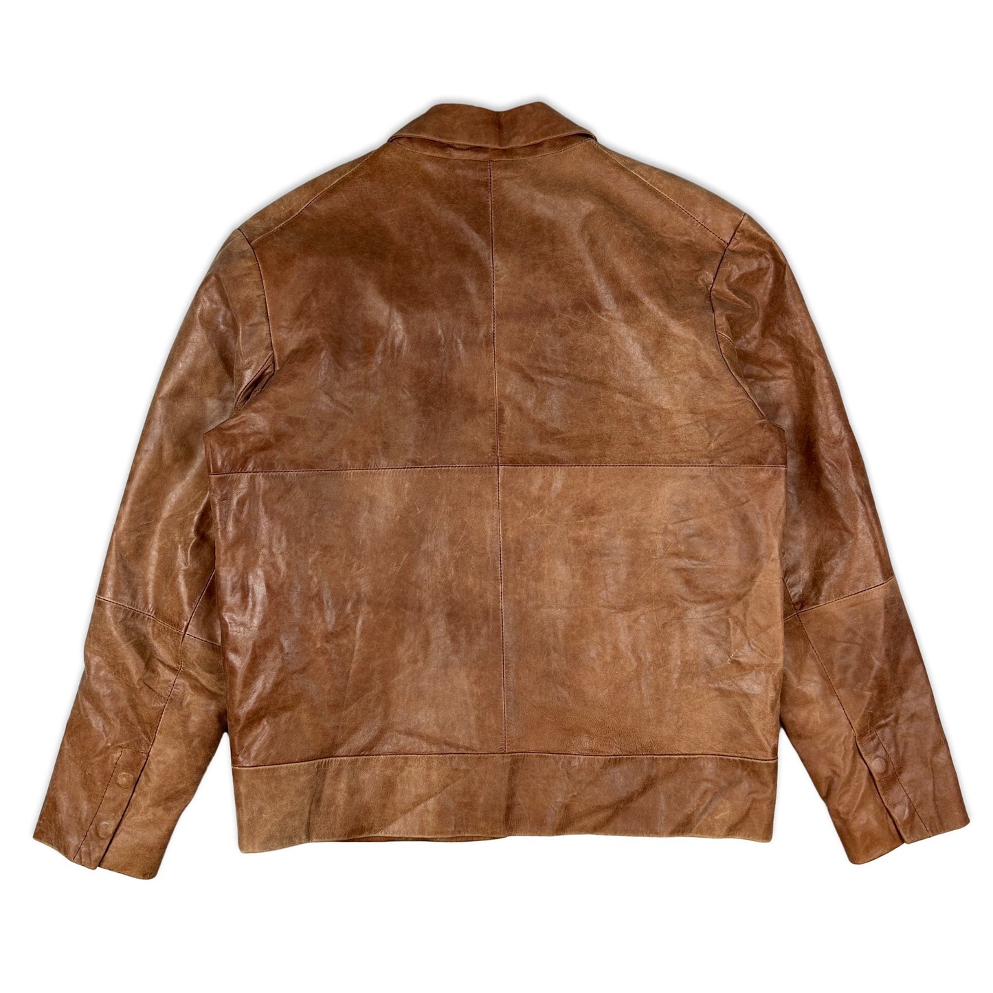 Vintage Preloved Tan Leather Jacket 14