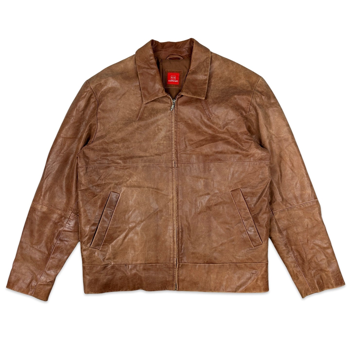 Vintage Preloved Tan Leather Jacket 14