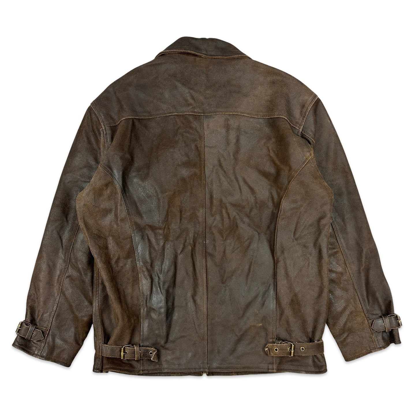 Levis Vintage Bomber Jacket Leather 90s Brown