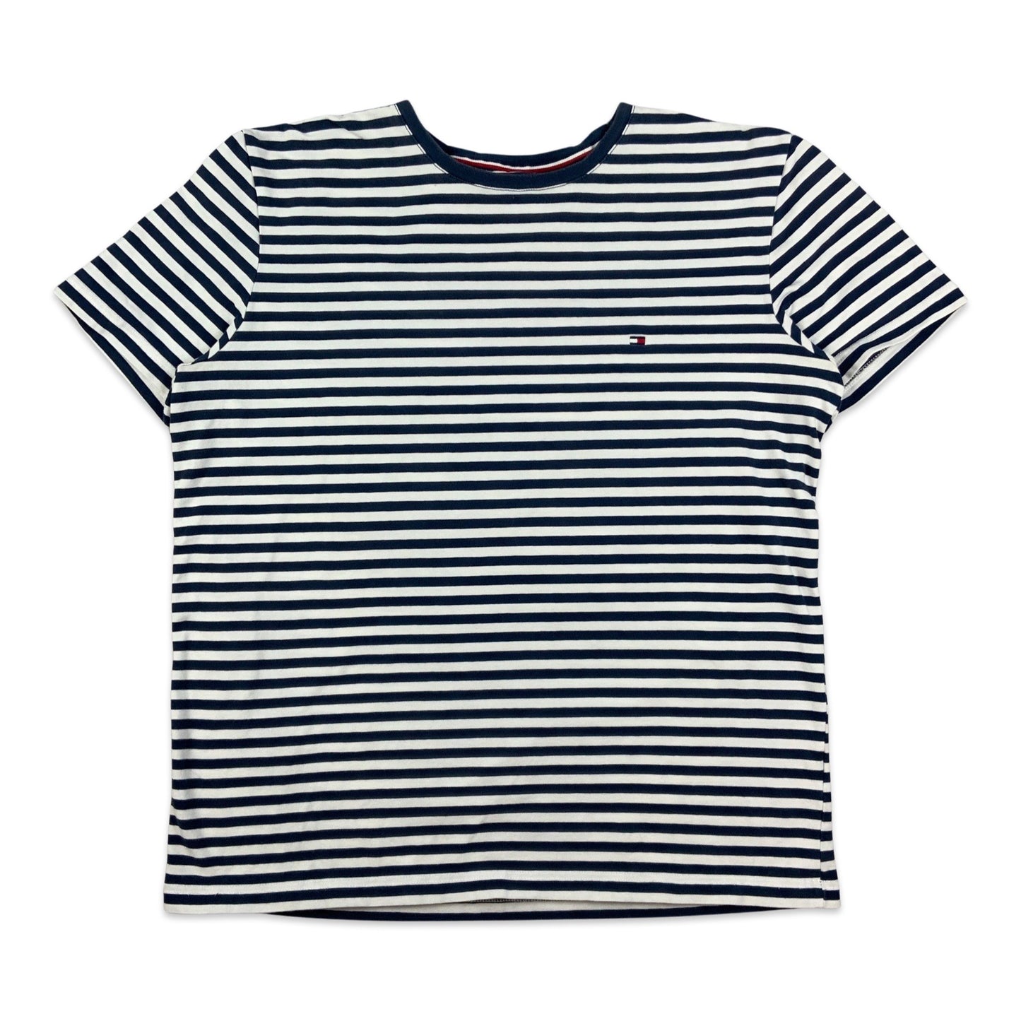 Tommy Hilfiger Navy & White Stripe Tee 14 16