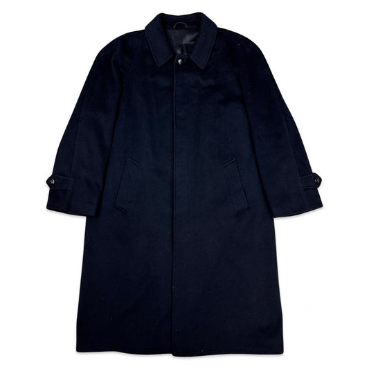 Vintage Navy Blue Wool Duster Coat 3XL