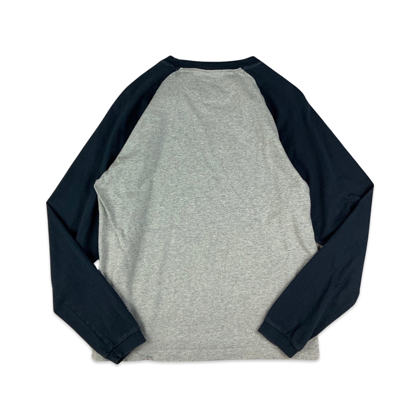 Champion Navy and Grey Long Sleeved Tee S M