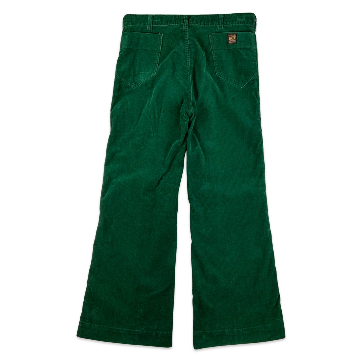 Vintage Green Flared Corduroy Trousers 33W 30L