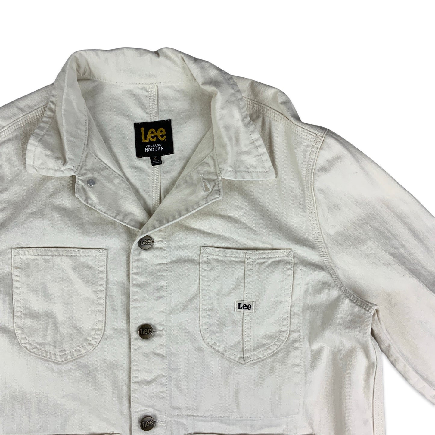 Lee Vintage White Chore Jacket M L