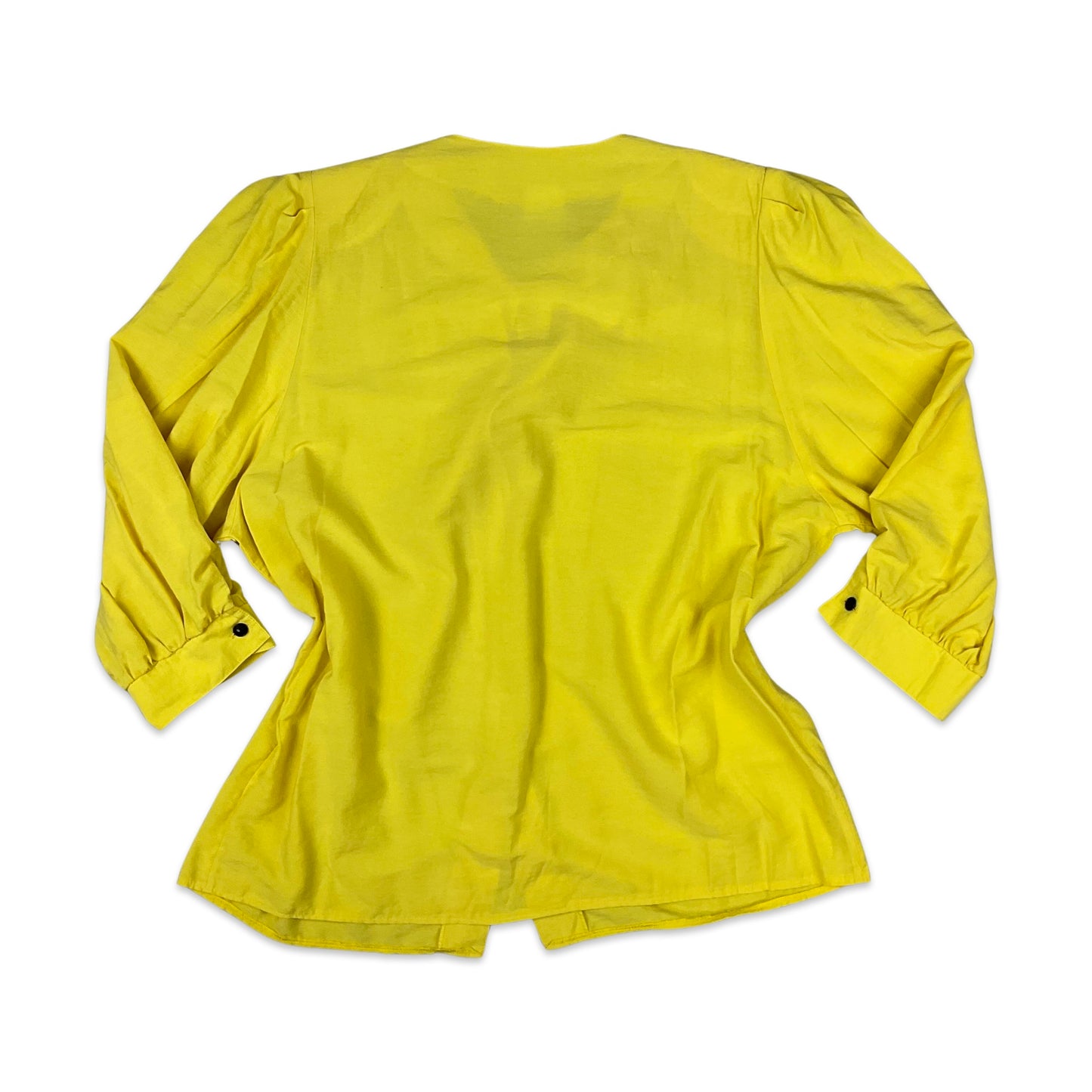 80s 90s Vintage Yellow Blouse 18