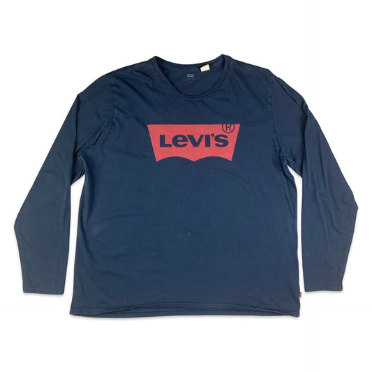 Levi's Graphic Print Navy Long Sleeved Tee L XL