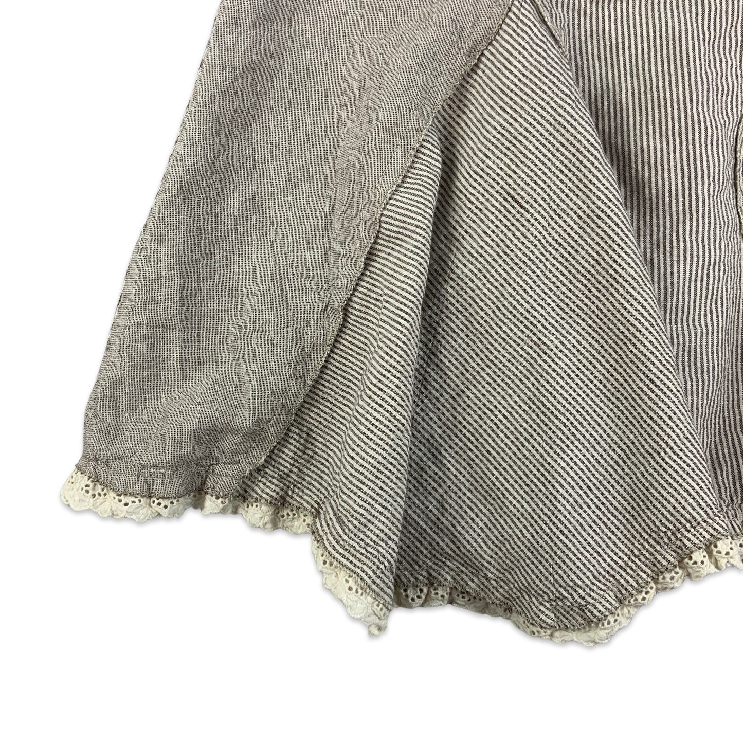 Y2K Linen Grey Button-up Skirt 12