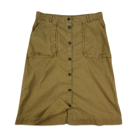 Brown Button-up Midi Skirt 12