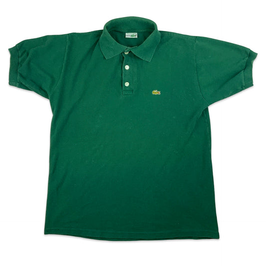 Vintage 80s Chemise Lacoste Green Polo Shirt S M