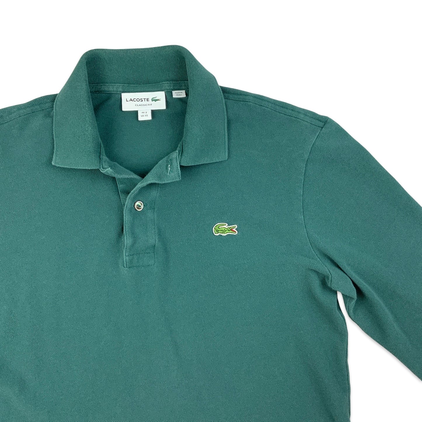 Lacoste Teal Rugby Shirt XS S