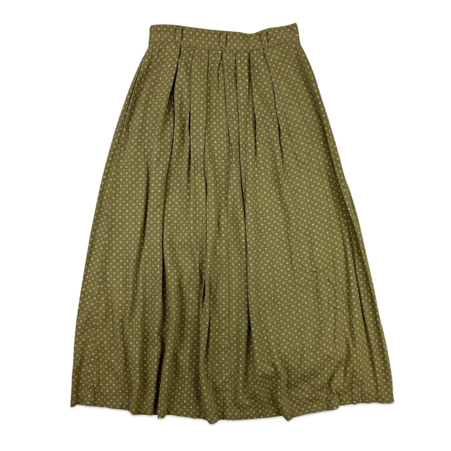 90s Vintage Khaki Patterned Skirt 8