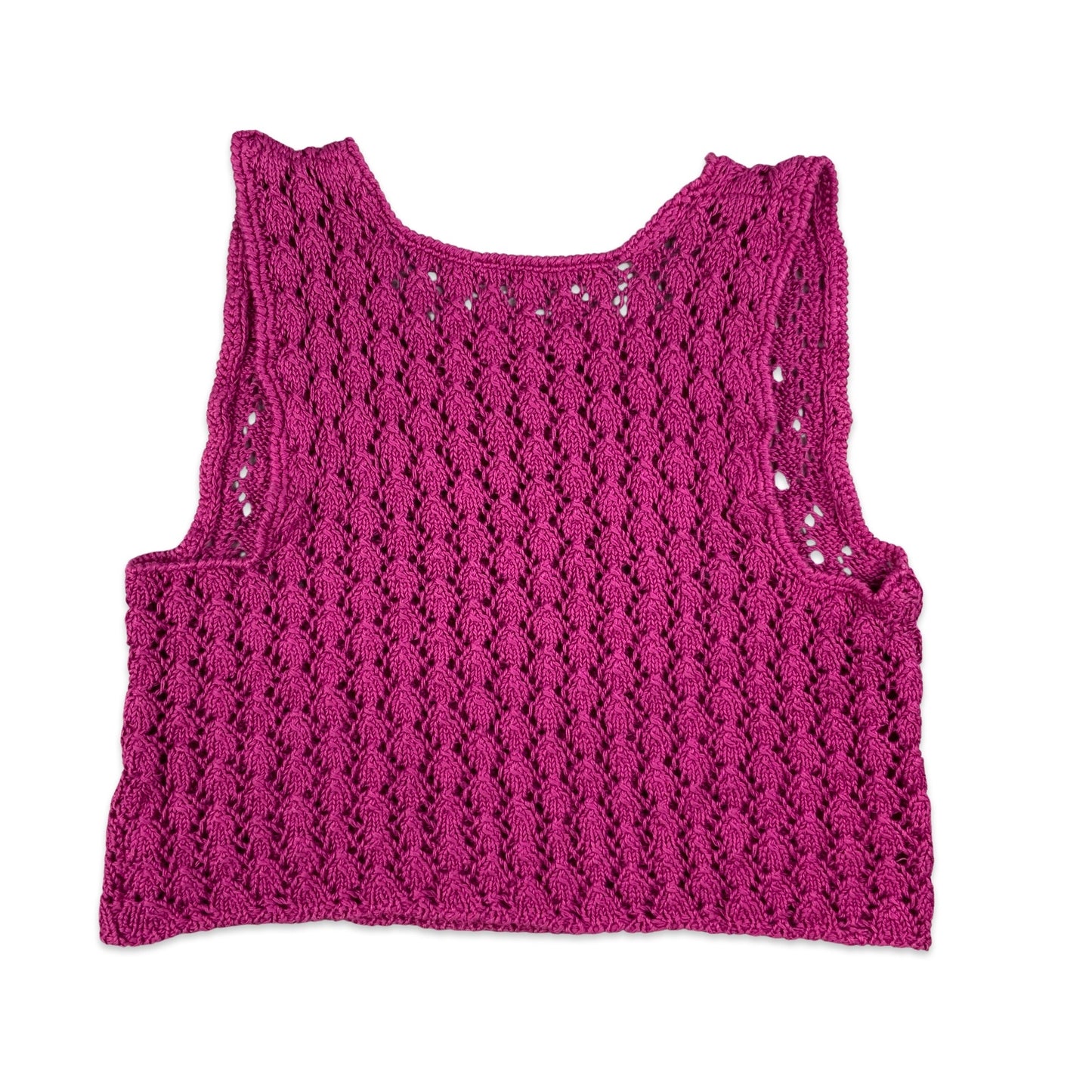 Vintage Pink Crochet Vest 8 10