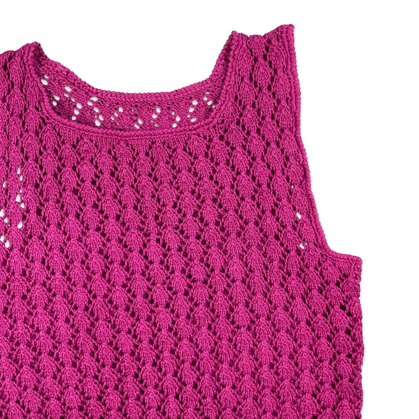 Vintage Pink Crochet Vest 8 10