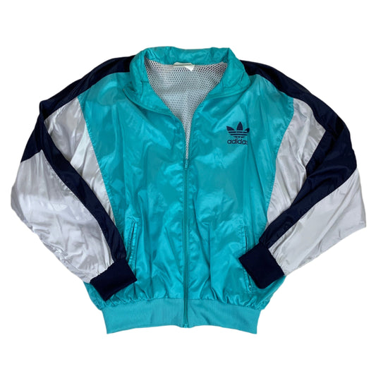 Vintage 90s Adidas Blue White Black Track Jacket S