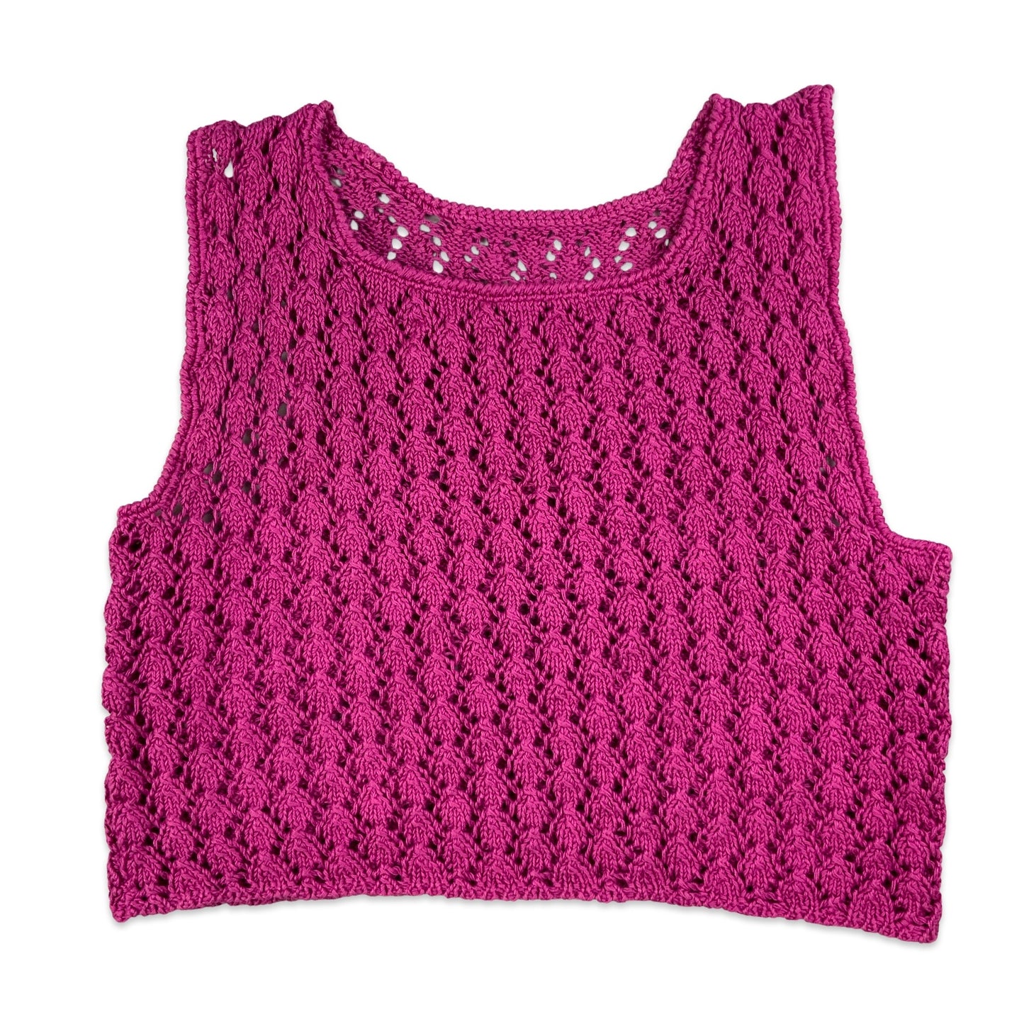 Vintage Pink Crochet Vest 8 10